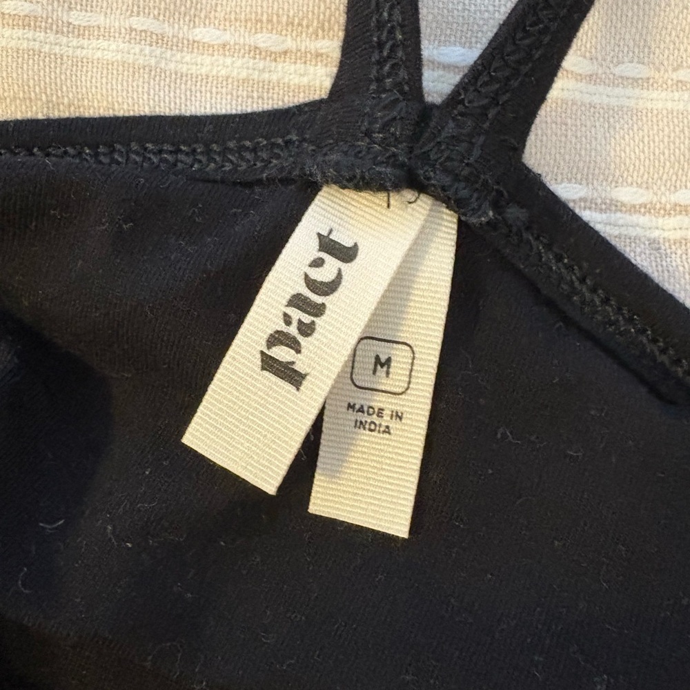 Pact Fit & Flare Midi Dress in Black; Organic Cotton - Picture 6 of 7